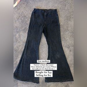 Forever 21 black flare jeans. Size medium.